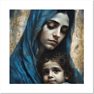 Jesus in His Holy Mother's arms Posters and Art